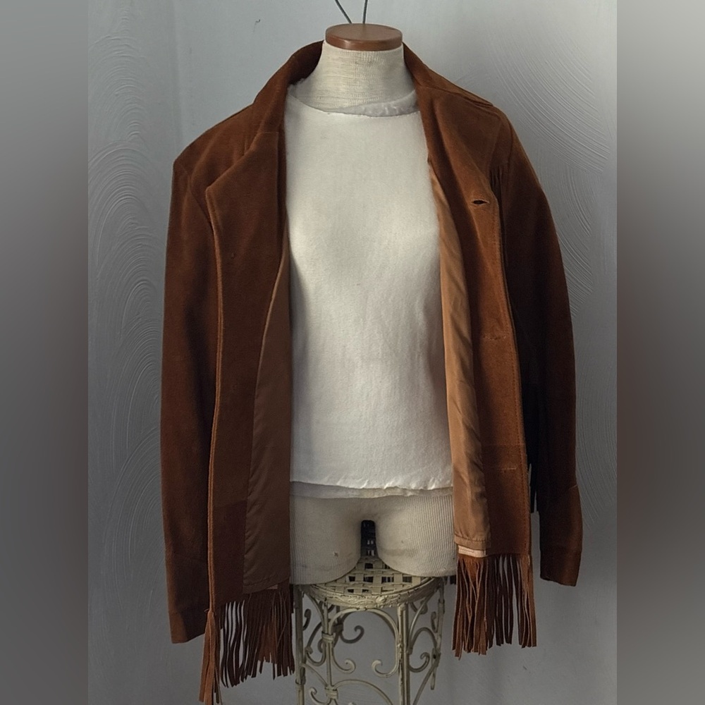 VINTAGE 70’s Fringe J. SCULLY Suede Jacket sz 40 - Picture 16 of 16